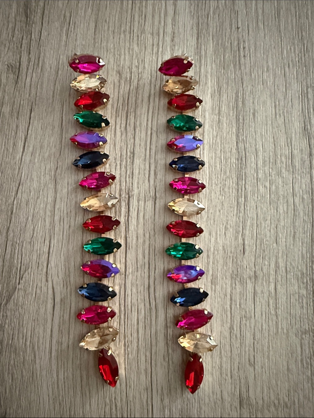Multicolor Marquise Crystal Drop Earrings - Women Jewelry